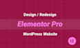 design wordpress website with elementor pro