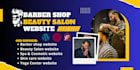 design barber website and beauty salon responsive website