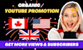 do youtube video promotion in the US UK ca