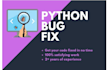 do web scraping, bug fixing in your python code