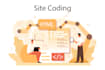 do frontend web development in HTML CSS javascript