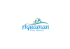 make awesome modern aquaman pool service logo