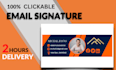 create an HTML clickable email signature outlook signature