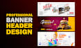 make professional website banner or header