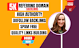 build high quality 5k referring domain backlinks
