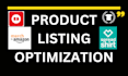 do listing optimization seo for redbubble spreadshirt merch by amazon teepublic