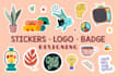 design sticker, badge, patch, label and logo