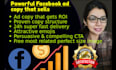 write persuasive hot selling facebook ad copy
