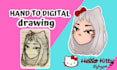 convert hand sketch drawing, painting to a digital format