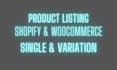do shopify and woocommerce product listing