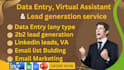 provide data entry, b2b, and b2c, linkedin lead generation