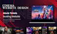 design cinema website, film house booking website with livestream on wix