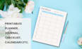 create custom minimalist weekly printable planner, digital journal pages layout