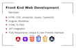 develop and fix angular apps using HTML CSS, bootstrap, js, jquery, typescript