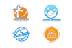 design travel agency adventure and mountain logo