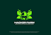 design modern tech technology cyber security startup crypto website neon logo