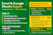 professional excel, google sheet, expert having with 4years of experience