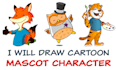 draw cartoon mascot character