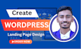 create responsive wordpress landing page, elementor pro landing page design