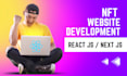 do blockchain, crypto, nft landing pages front end development using react js