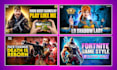 design highly CTR optimized gaming thumbnails