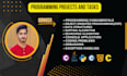 do programming tasks, assignments, and projects in c, cpp, java, python, csharp
