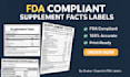 create fda compliant supplement facts label for your product