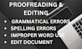 proofread and edit essays, assignments, and research papers
