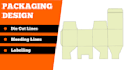 custom product packaging dielines  cut lines and designs