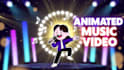 create 2d animated music video with storytelling and visuals