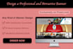 design you a Professional and Attractive Website Banner