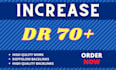 increase ahref domain rating DR 70 plus