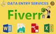 do data entry, copy paste, web research, data collection, excel data entry job