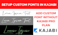add custom font to kajabi without buying a pro plan