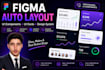 design responsive figma UI components, auto layout and UI cards