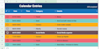 create an automated, customised calendar that adds entries and checklists