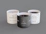 do minimalist candle box packaging design and candle label design