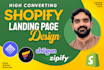 create shopify store or landing page that is amazing