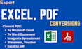 your microsoft excel expert, convert PDF to excel, formatting