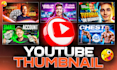 design high CTR youtube thumbnails in 24 hours