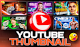 design high CTR youtube thumbnails in 24 hours