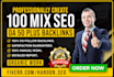 create high quality 100 mix SEO backlinks da 50 plus
