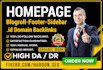 build homepage backlinks blogroll footer and sidebar links