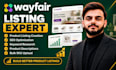 create and optimize wayfair product listings with SEO