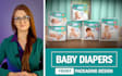 create baby diaper diaper front packaging design