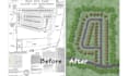 permit site plan of subdivision layout rendering in adobe photoshop