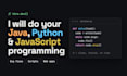 do java, python and javascript programming