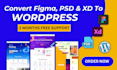 convert your figma, psd and xd design to wordpress website