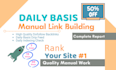 rank on 1 page your website by daily basis high quality backlinks