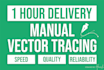 recreate logo or image by manual vector tracing in 1 hour